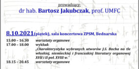 Afisz - warsztaty organowe