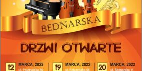 Afisz - dni otwarte Szkoły, 12, 19 i 20 marca 2022