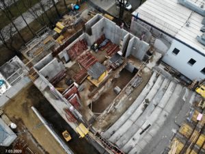 Budowa sali koncertowej - zdjęcie z dnia 7.03.2020