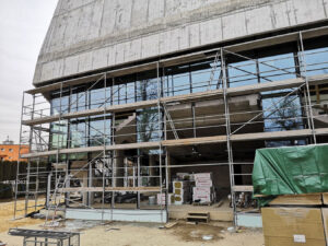 Budowa sali koncertowej - zdjęcie z dnia 12.01.2021
