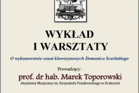 Marek Toporowski - wykład i warsztaty